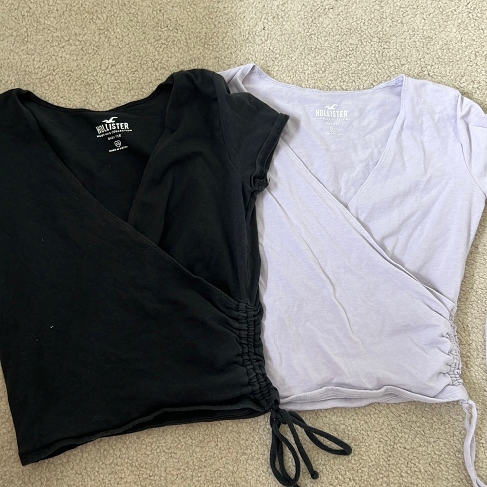 black and purple tops